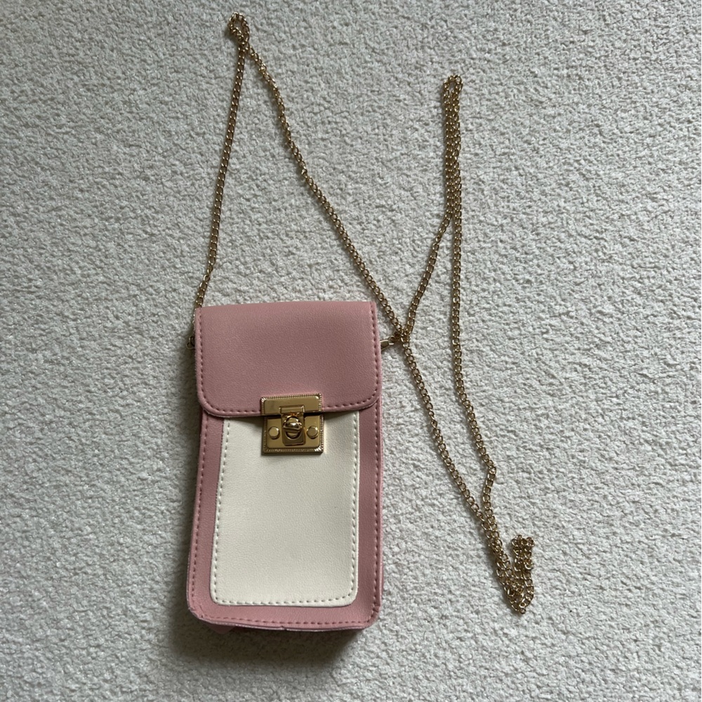 Pink and Gold Crossbody Purse